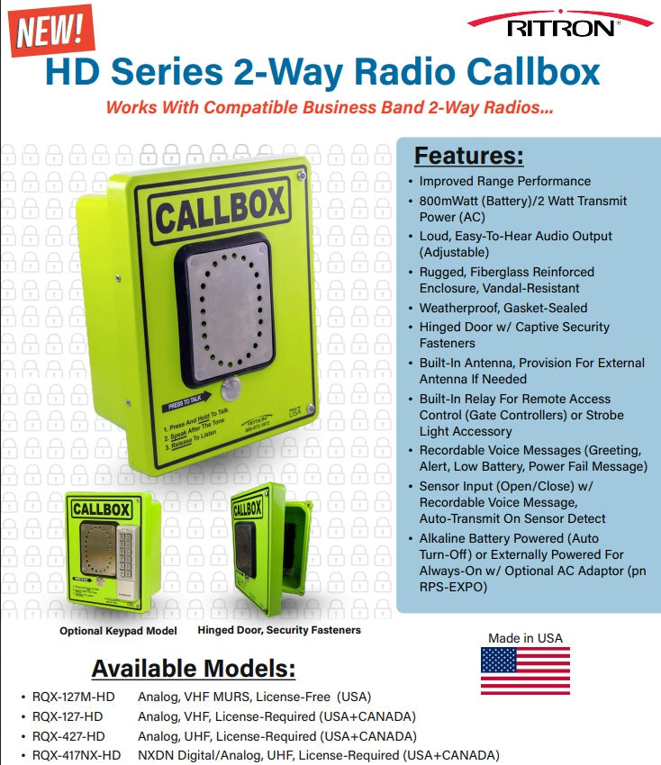 Why the Ritron RQX-427-HD Callbox Is Essential for Construction Elevators | Improve Job-Site Safety & Communication