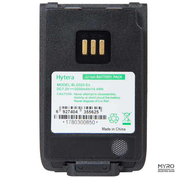 Hytera Bl2020-Ex Li-Ion Battery 2000 Mah (For Bd502I Bd552I) Two Way Radio Accessories