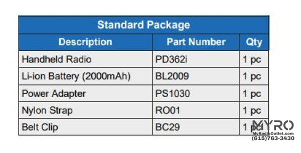 Hytera Pd362 Business Dmr Portable Two-Way Radio Handheld